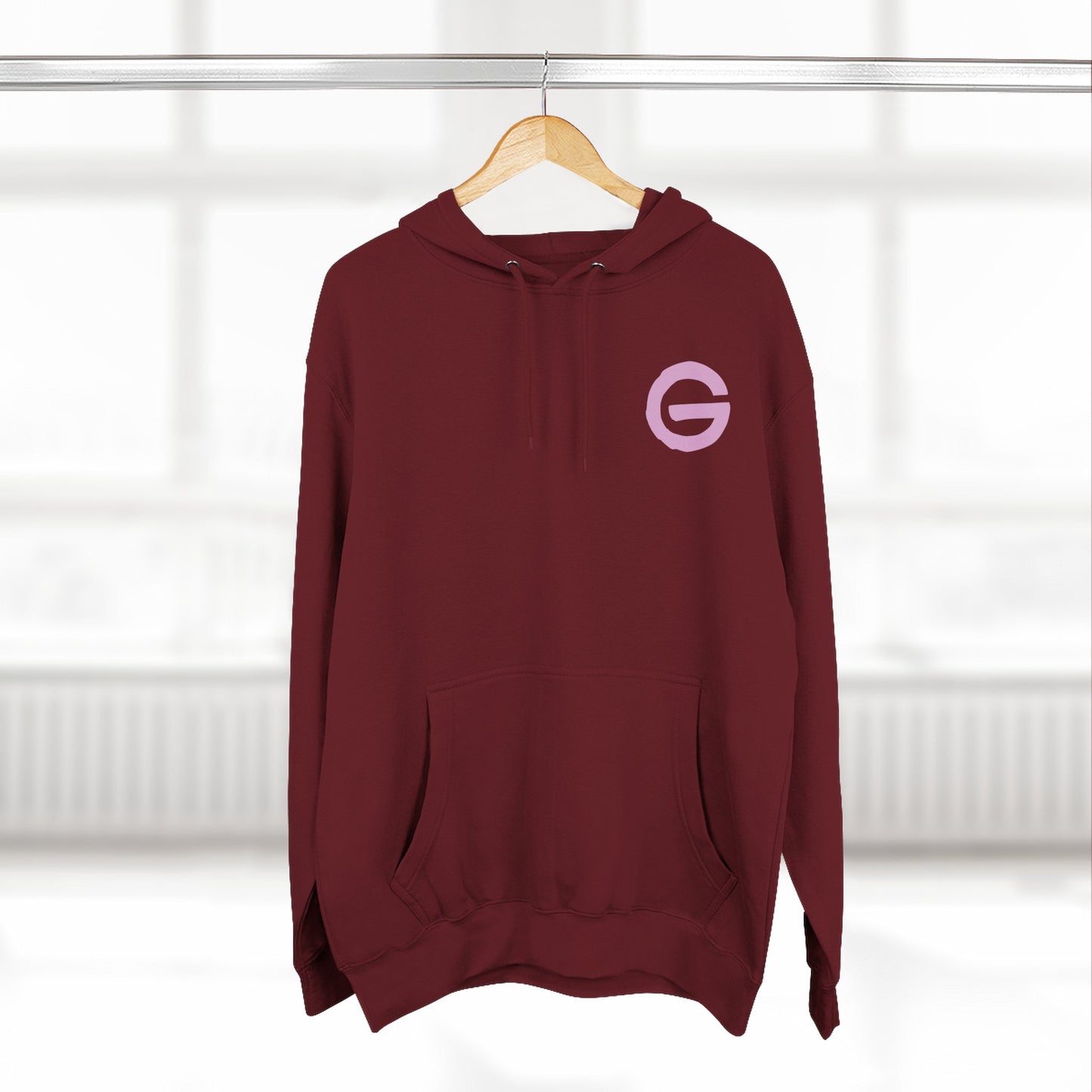 Minimalist Pink G Logo Hoodie