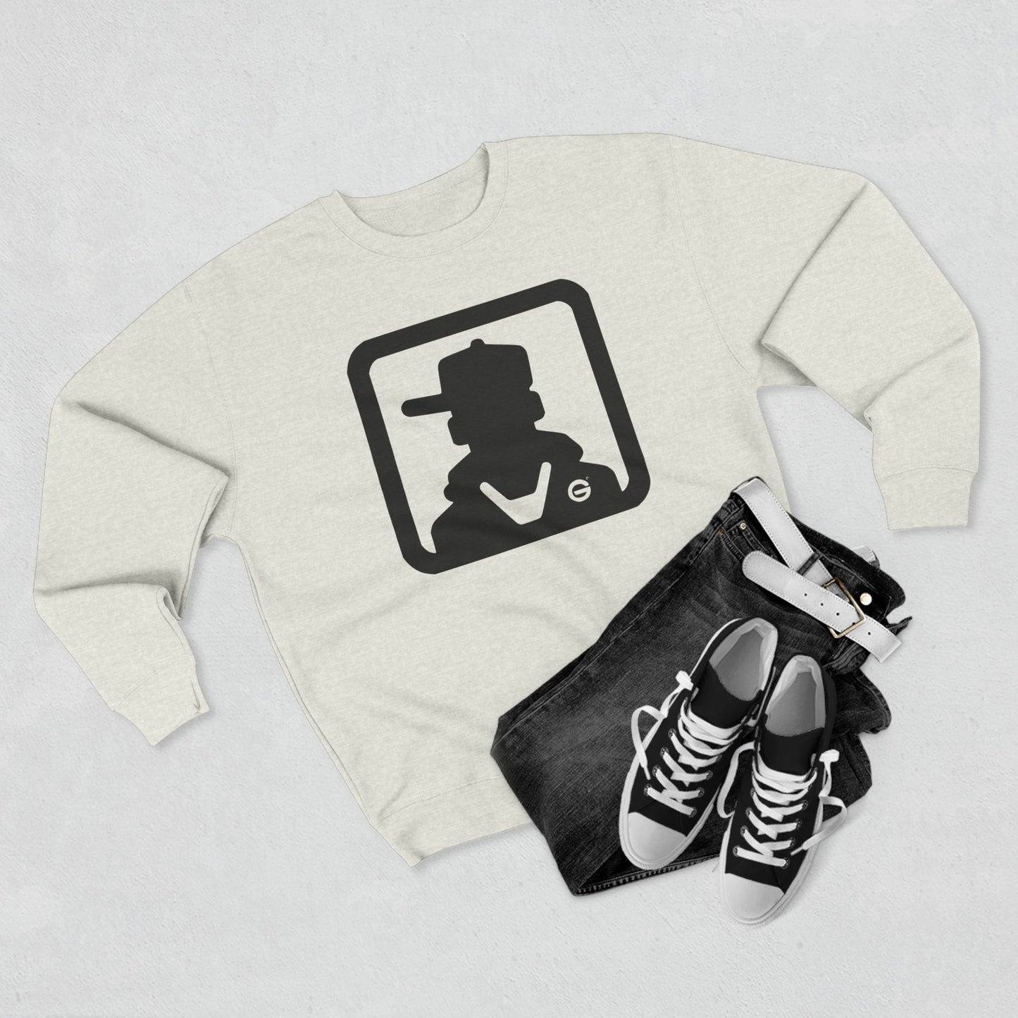 Vintage Detective Silhouette Crewneck Sweatshirt