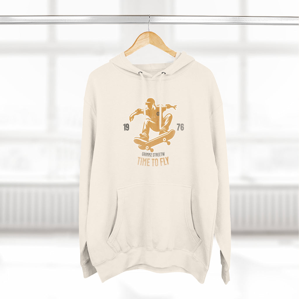 Skateboard Time to Fly Hoodie — Vintage Skateboard Graphic Pullover