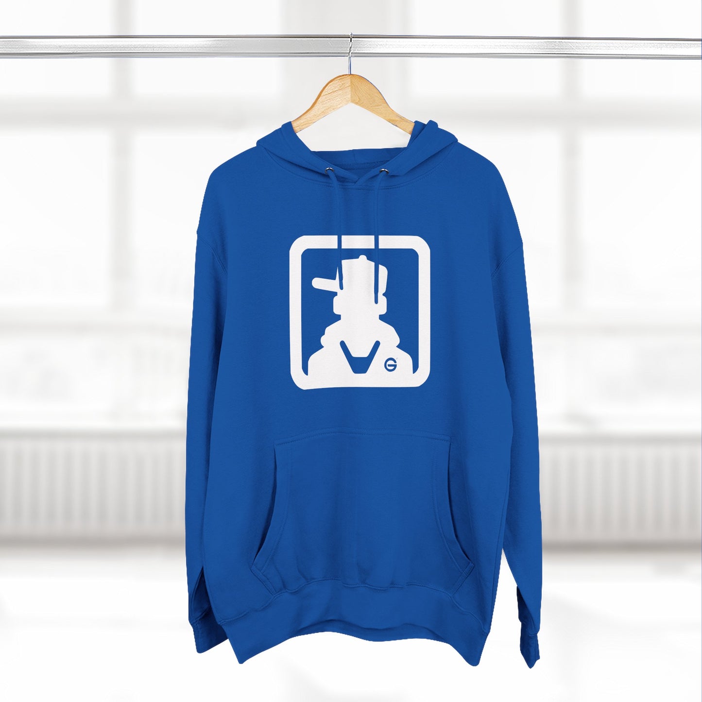 Minimal Square Logo Fleece Hoodie
