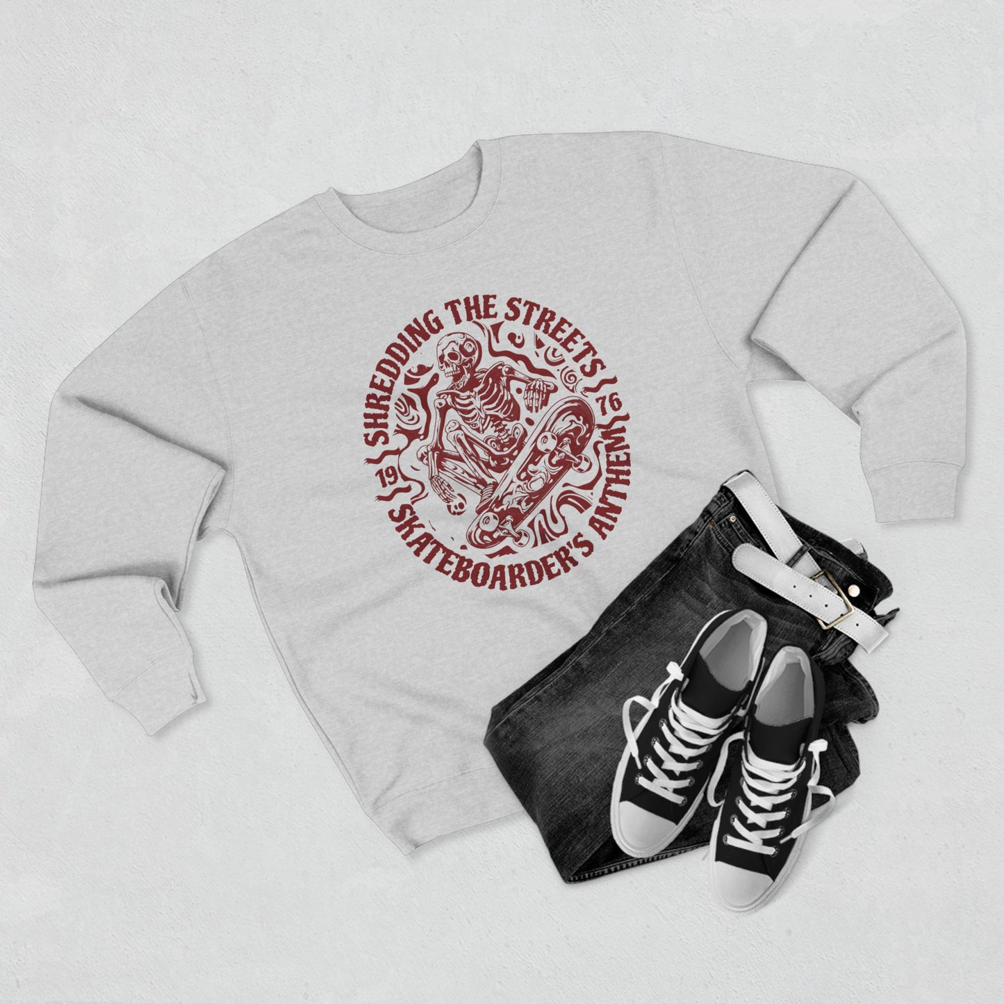 Skate Anthem Shredding Streets Sweatshirt