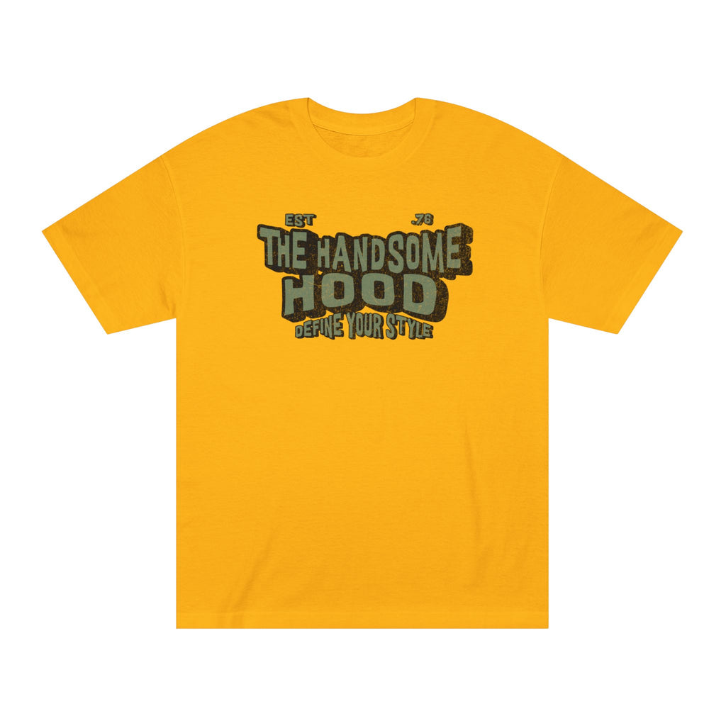 The Handsome Hood Tee — Vintage Military Green Graphic T-Shirt
