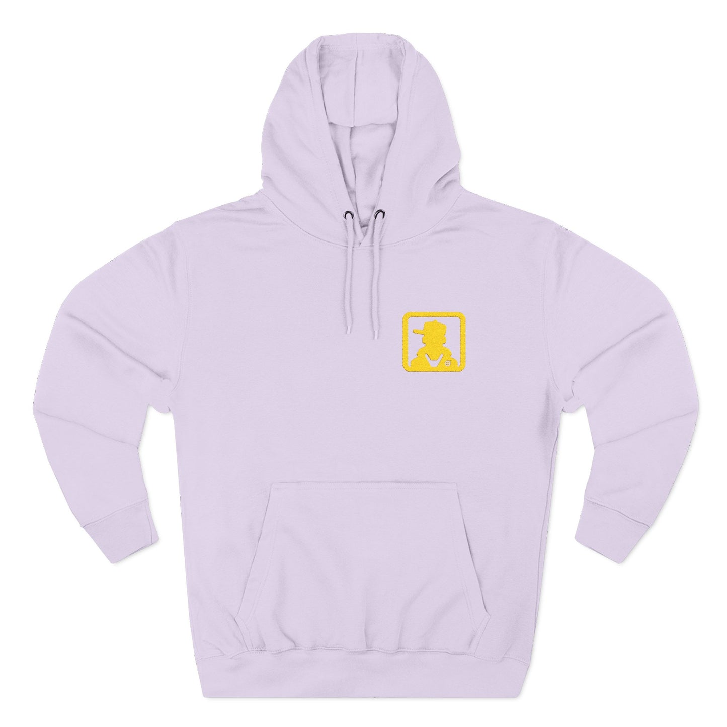 Minimal White Pocket Logo Hoodie