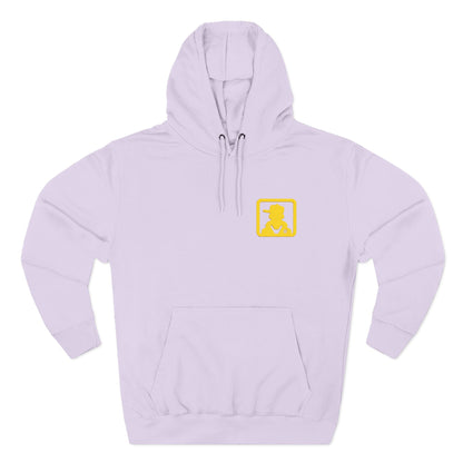 Minimal White Pocket Logo Hoodie