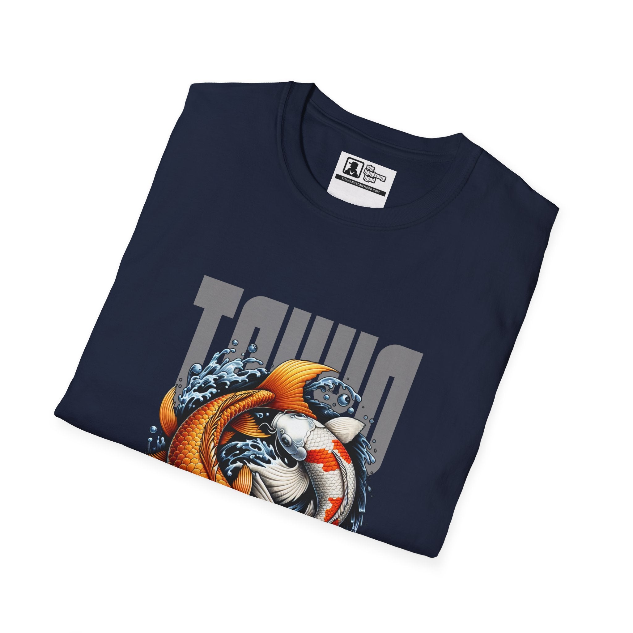 Koi Wave Graphic T-Shirt — Taiko-Inspired Koi Fish Design