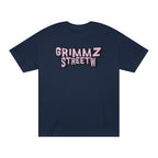 Grimmz Streetwear Tee — Pink Graffiti Logo T-Shirt