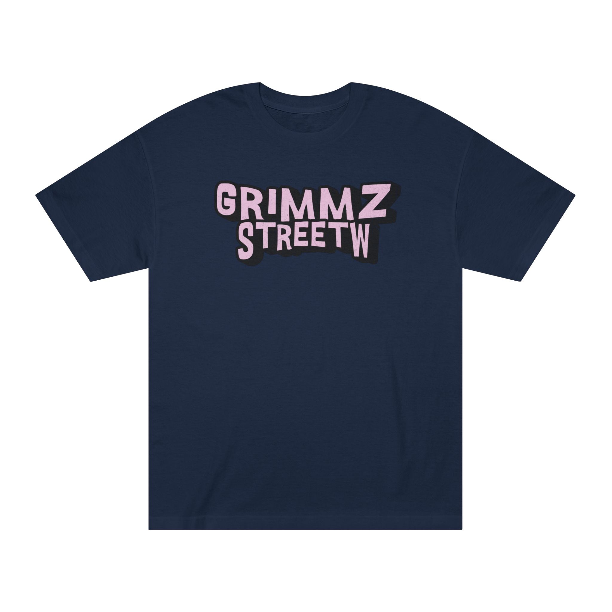 Grimmz Streetwear Tee — Pink Graffiti Logo T-Shirt