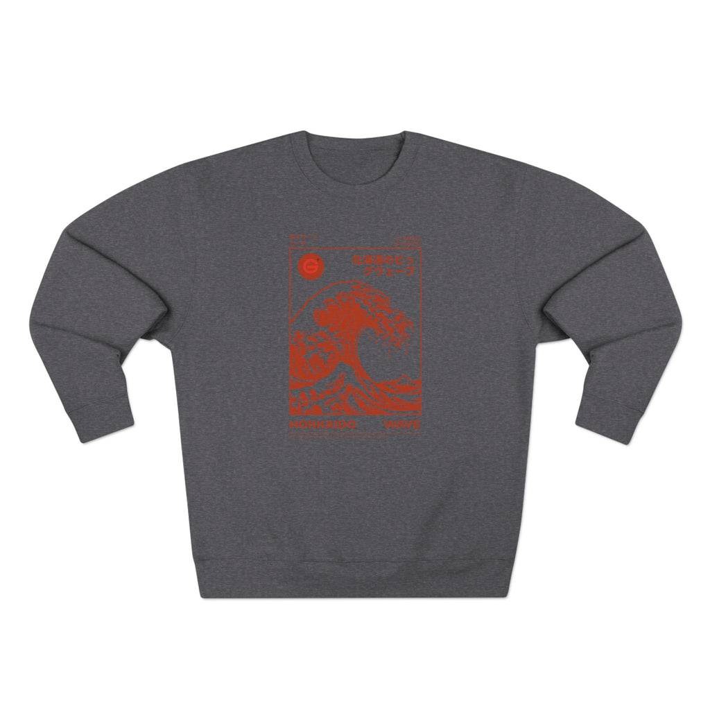 Wave Crewneck Sweatshirt — Hokkaido Wave Graphic