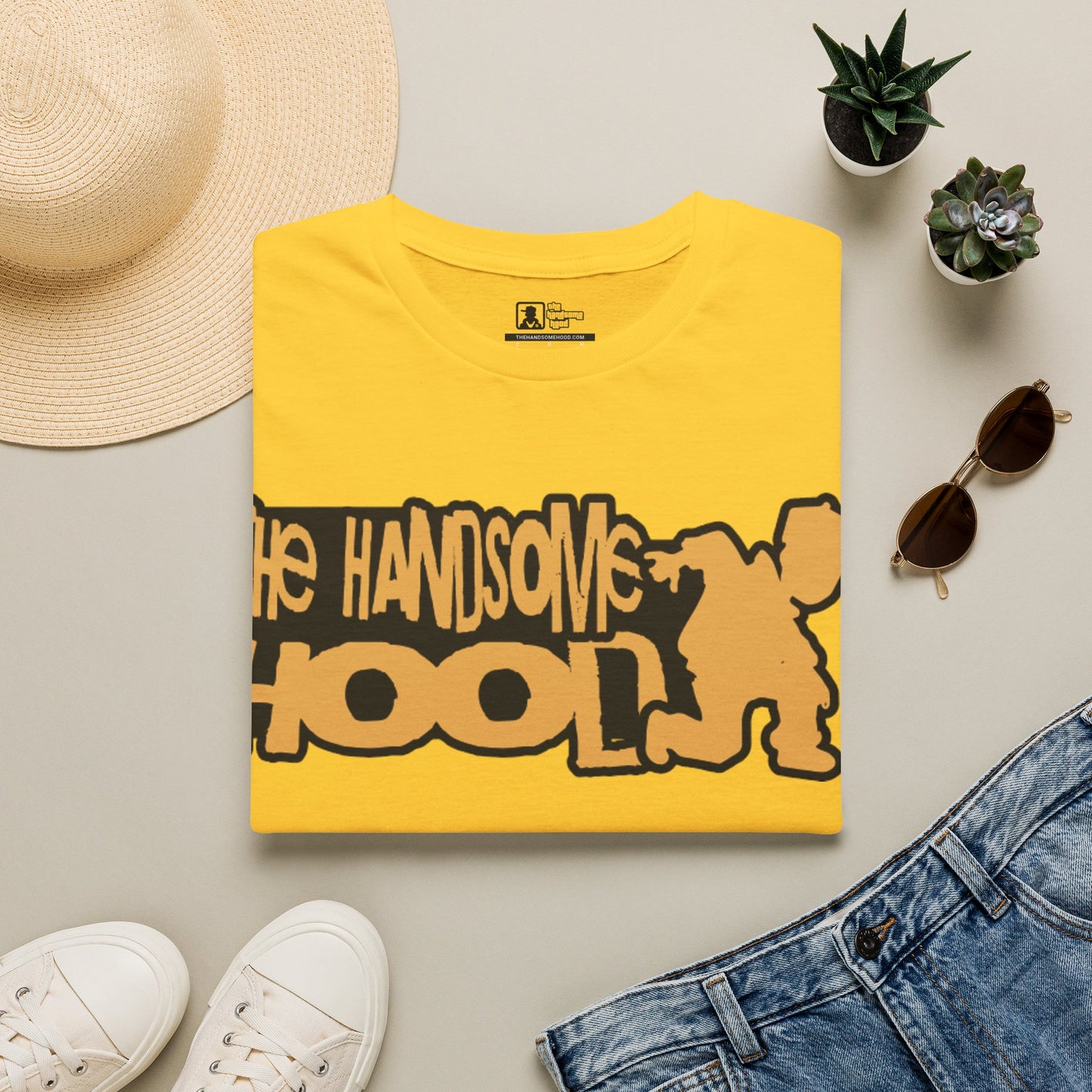 Handsomeschool Graphic T‑Shirt — 'The Handsome Hool' Retro Mascot Tee