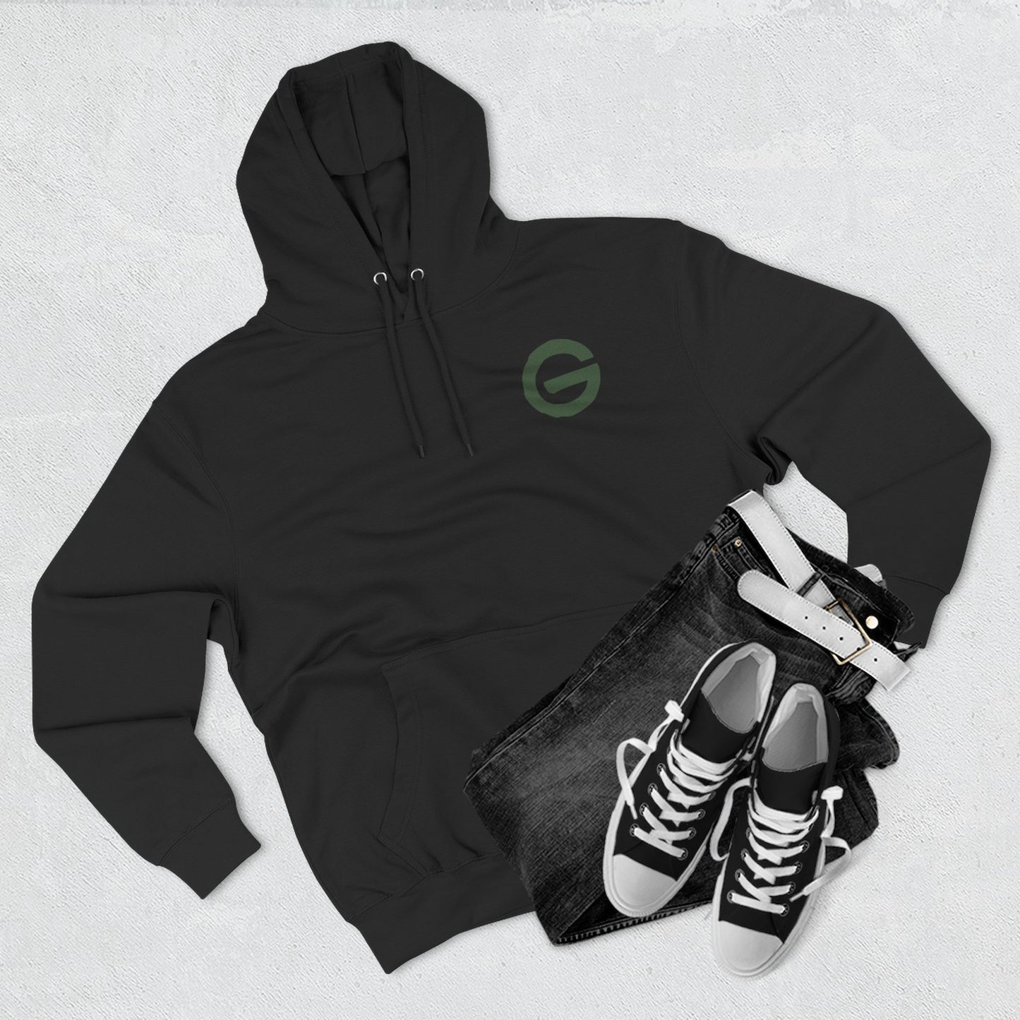 Minimalist Green 'G' Logo Hoodie