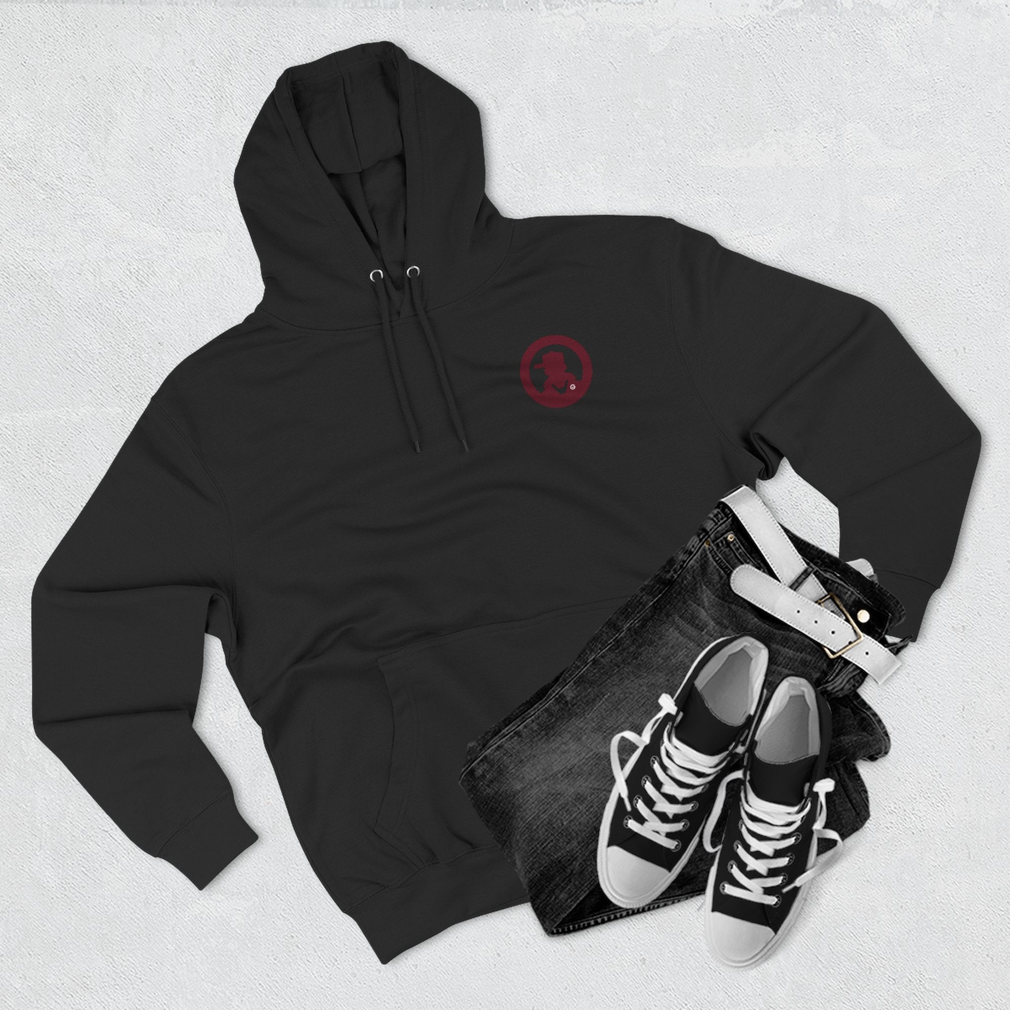 Skateboarders In Hell Graphic Hoodie — Retro Skate Circle Design