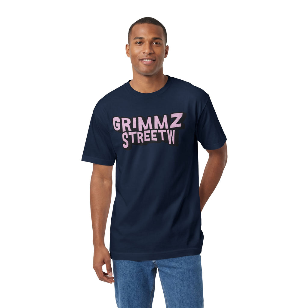 Grimmz Streetwear Tee — Pink Graffiti Logo T-Shirt