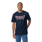 Grimmz Streetwear Tee — Pink Graffiti Logo T-Shirt