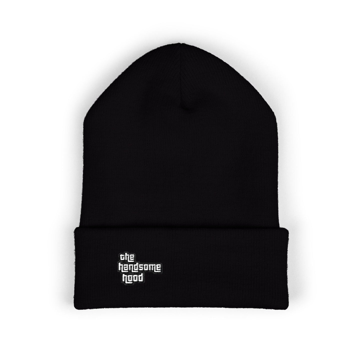 Minimalist White Logo Knit Beanie