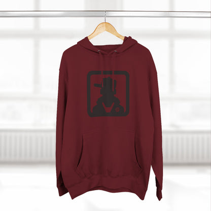 Minimal Silhouette Streetwear Fleece Hoodie