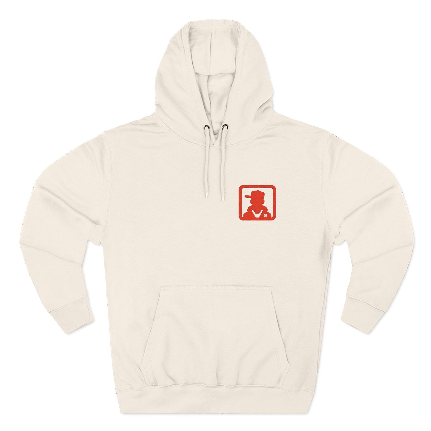 Minimal Red Lantern Chest Hoodie