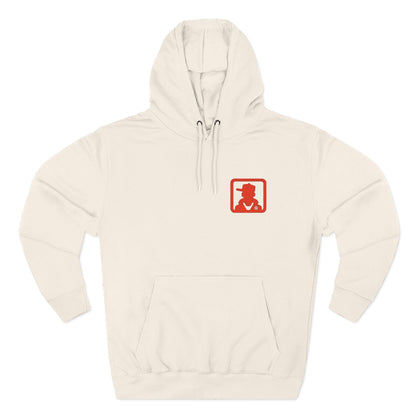 Minimal Red Lantern Chest Hoodie