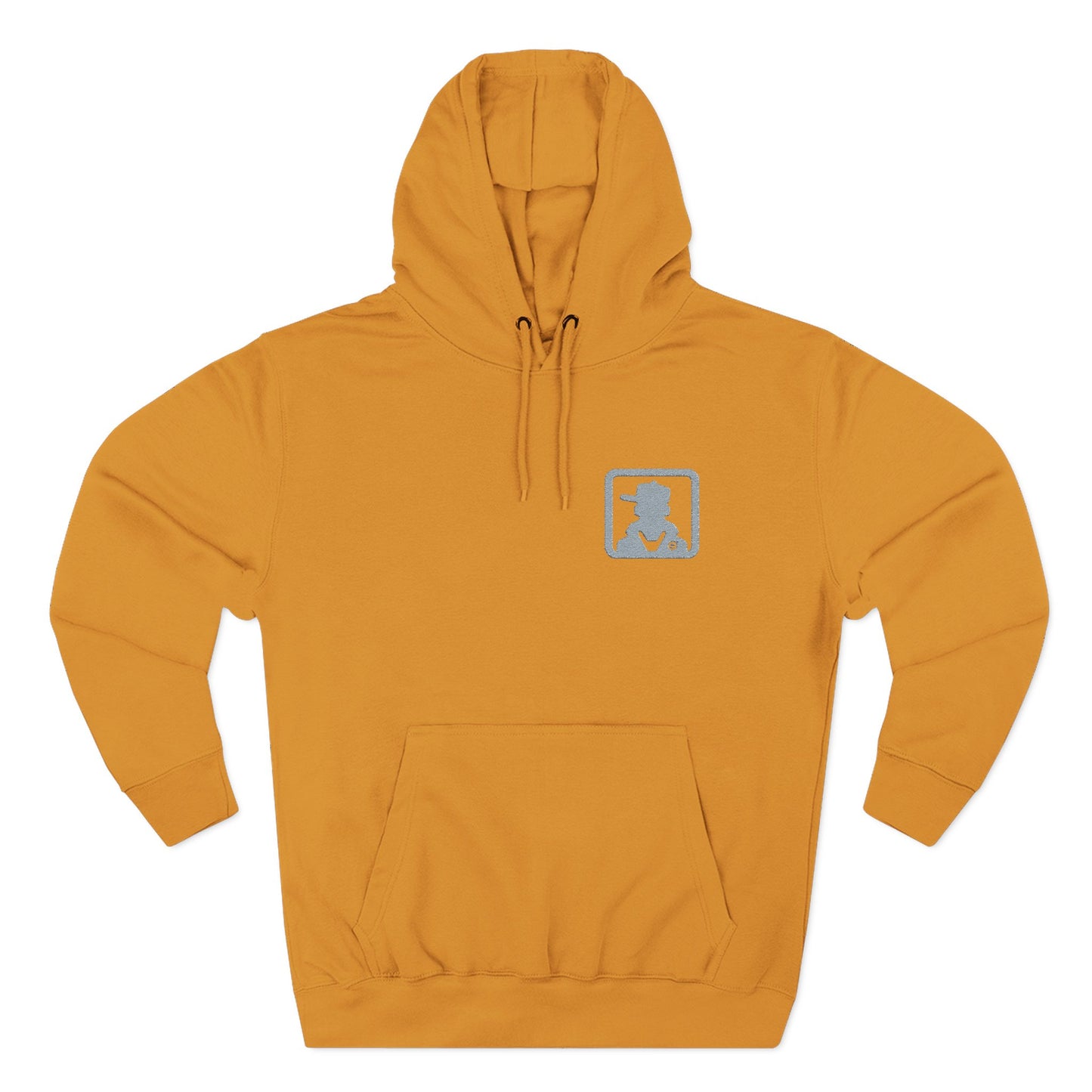 Minimal Pocket Logo White Hoodie