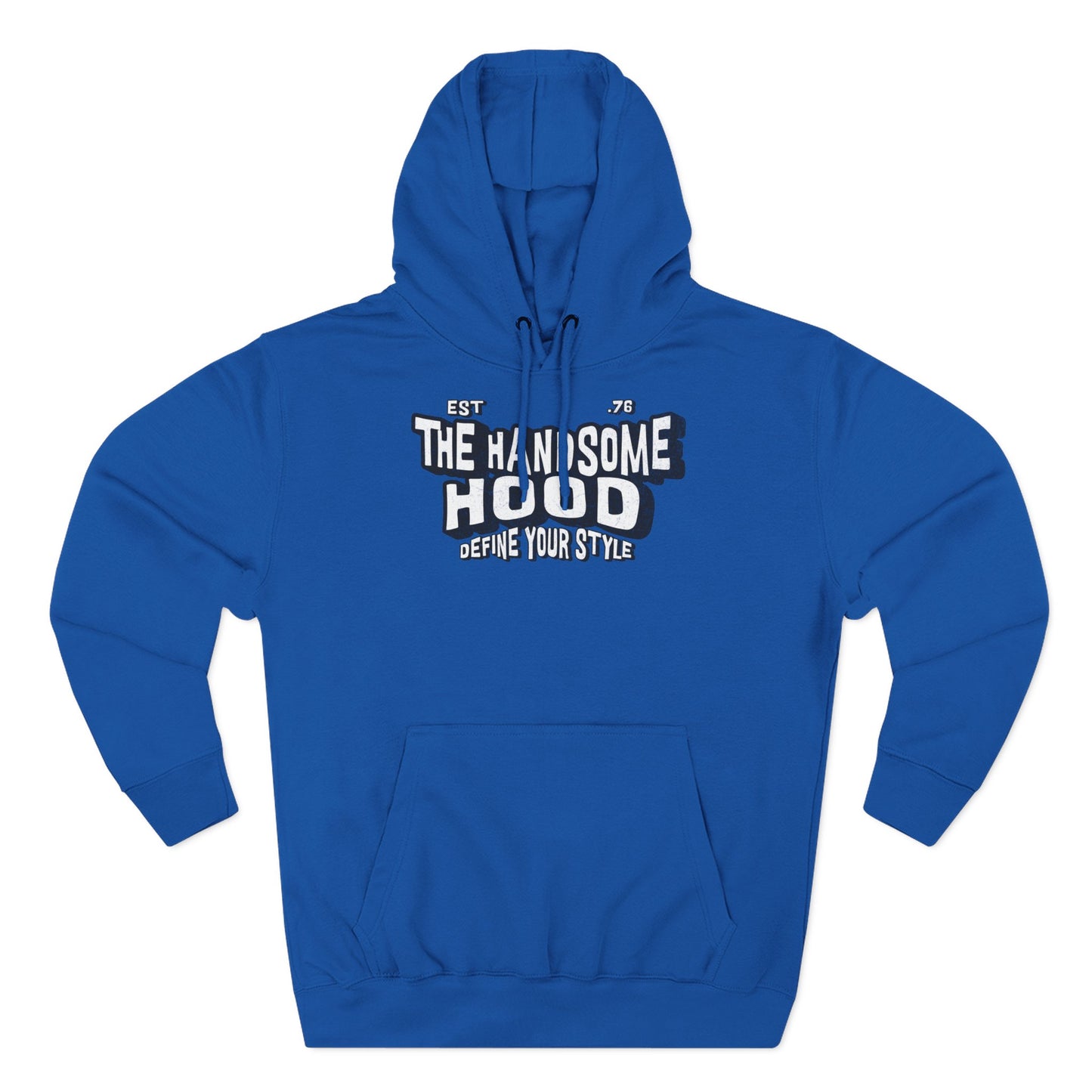 The Handsome Hood Fleece Hoodie - Retro Script Graphic Pullover