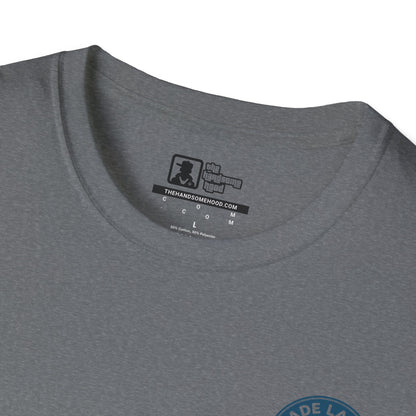 Glade Laksen Kvalitetsfisk T-Shirt — Vintage Salmon Fishing Tee