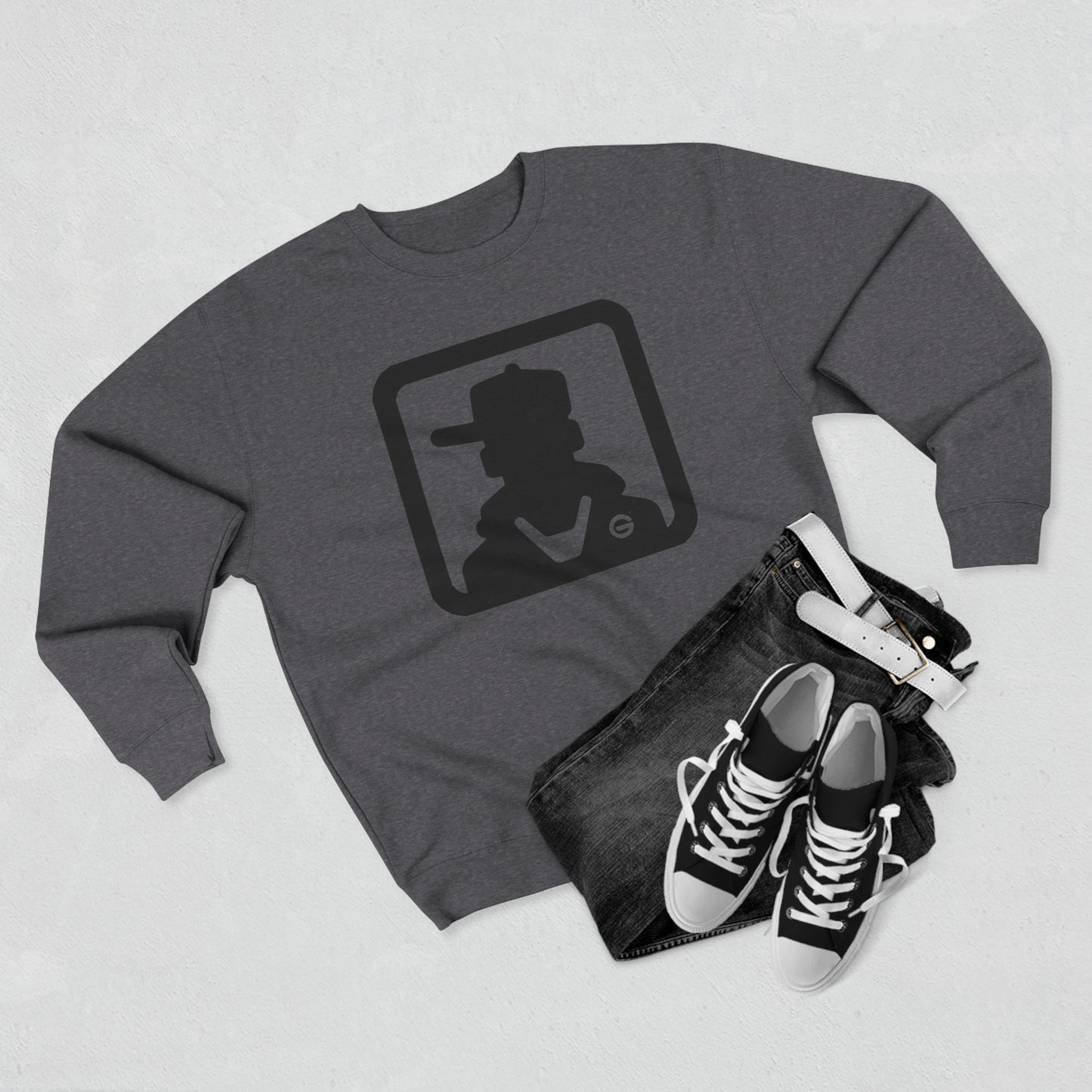 Vintage Detective Silhouette Crewneck Sweatshirt