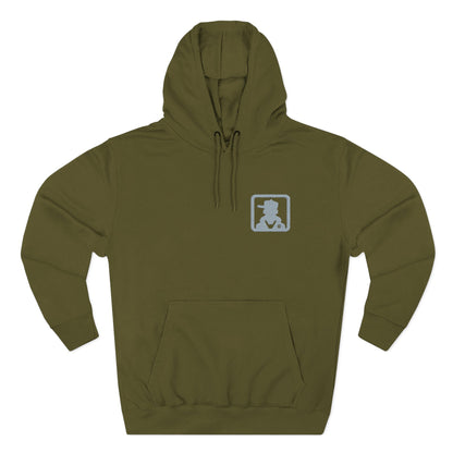 Minimal Pocket Logo White Hoodie