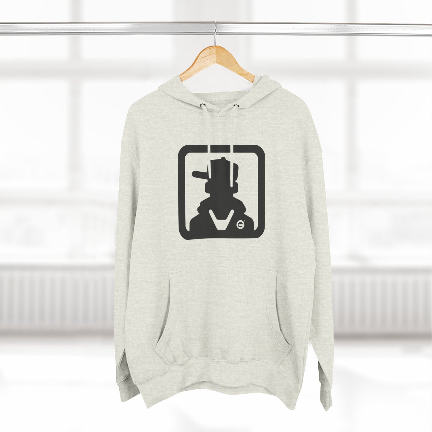 Minimal Silhouette Streetwear Fleece Hoodie