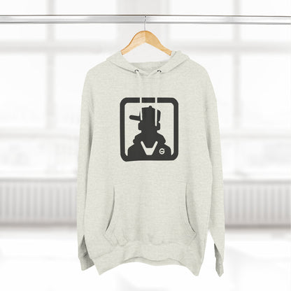Minimal Silhouette Streetwear Fleece Hoodie