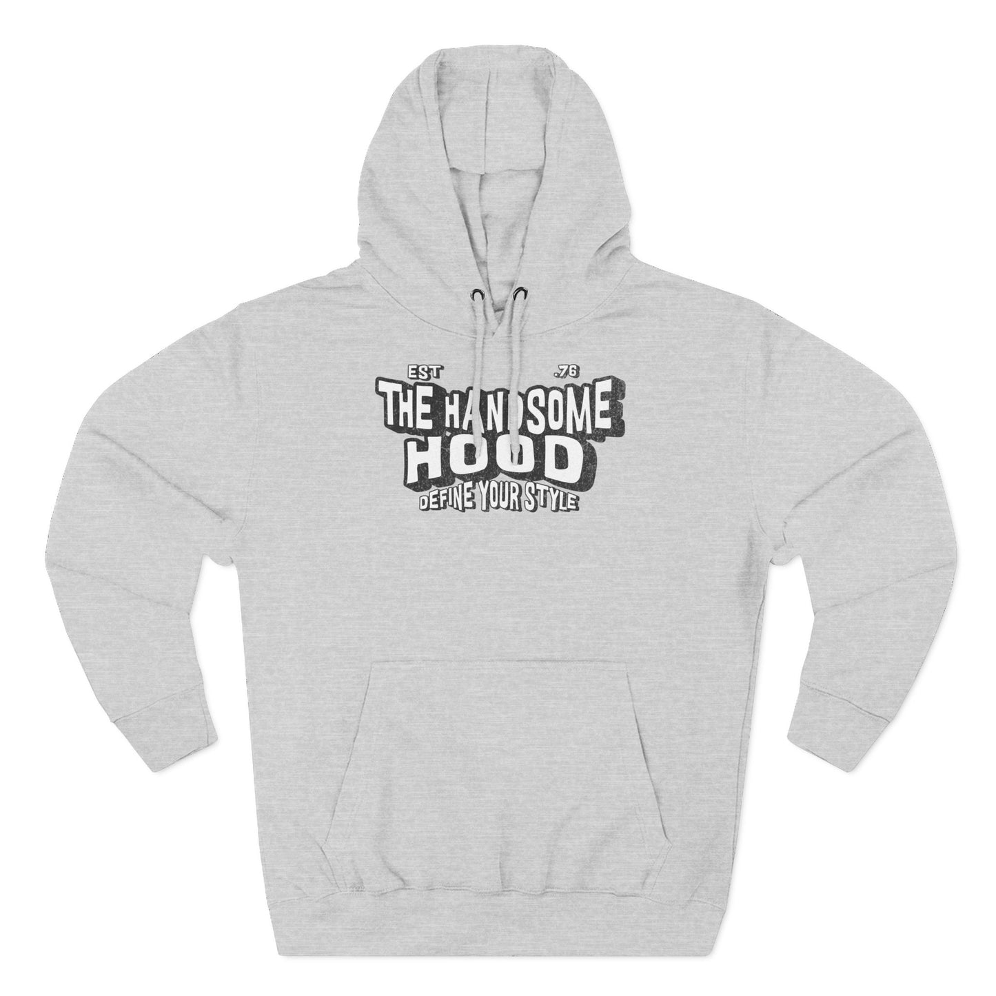 The Handsome Hood Fleece Hoodie - Retro Script Graphic Pullover