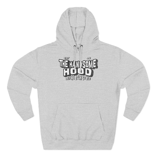 The Handsome Hood Fleece Hoodie - Retro Script Graphic Pullover