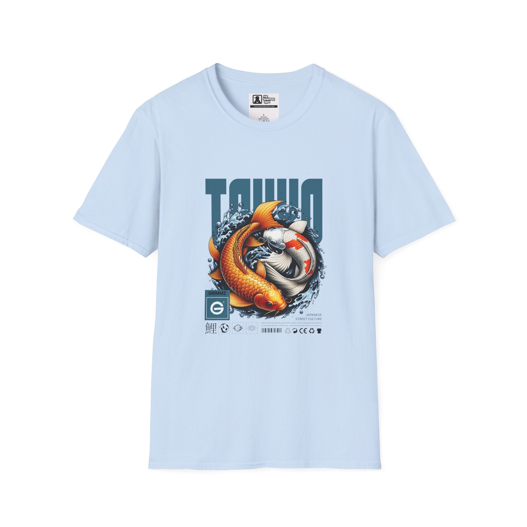 Koi Yin-Yang Graphic T-Shirt — Kyoto Fish Illustration Tee