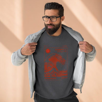 Hokkaido Wave Graphic Crewneck Sweatshirt
