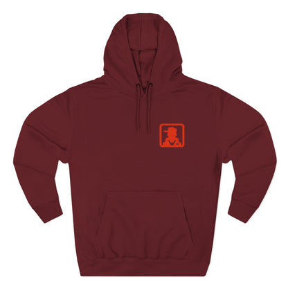 Minimal Red Lantern Chest Hoodie