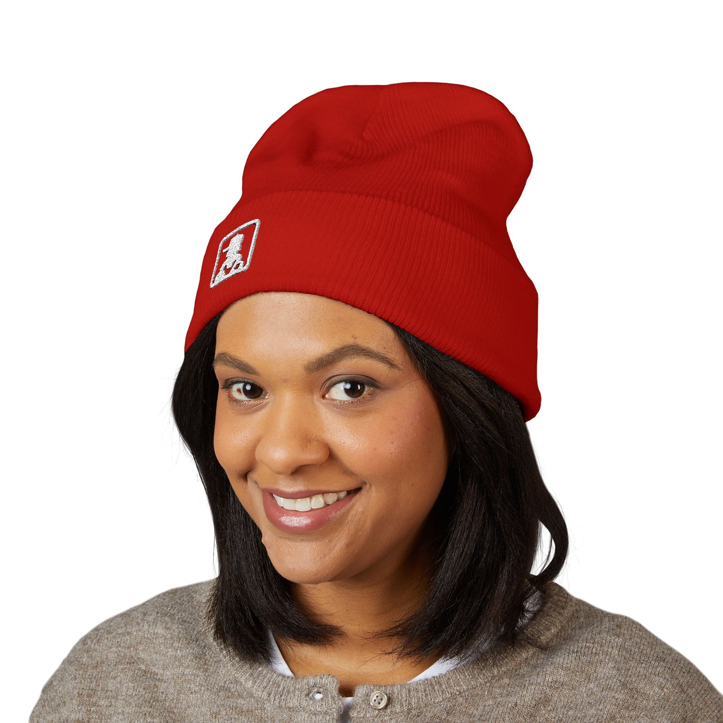 Classic Minimal Patch Knit Beanie