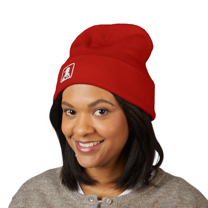Classic Minimal Patch Knit Beanie