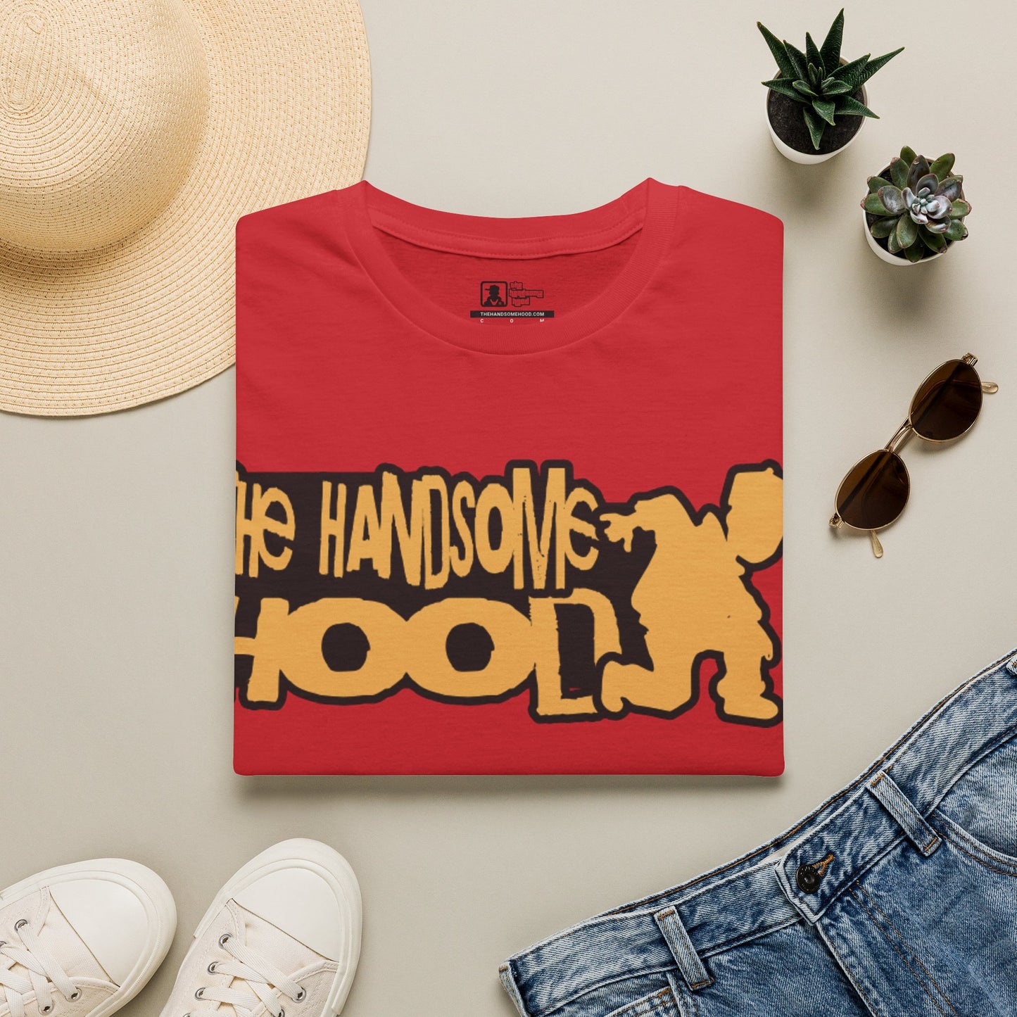 Handsomeschool Graphic T‑Shirt — 'The Handsome Hool' Retro Mascot Tee
