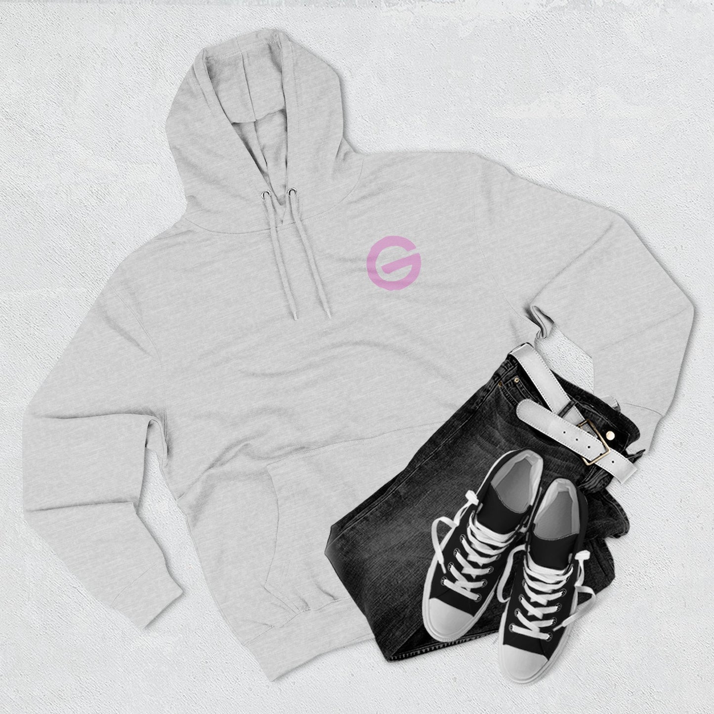 Minimalist Pink G Logo Hoodie