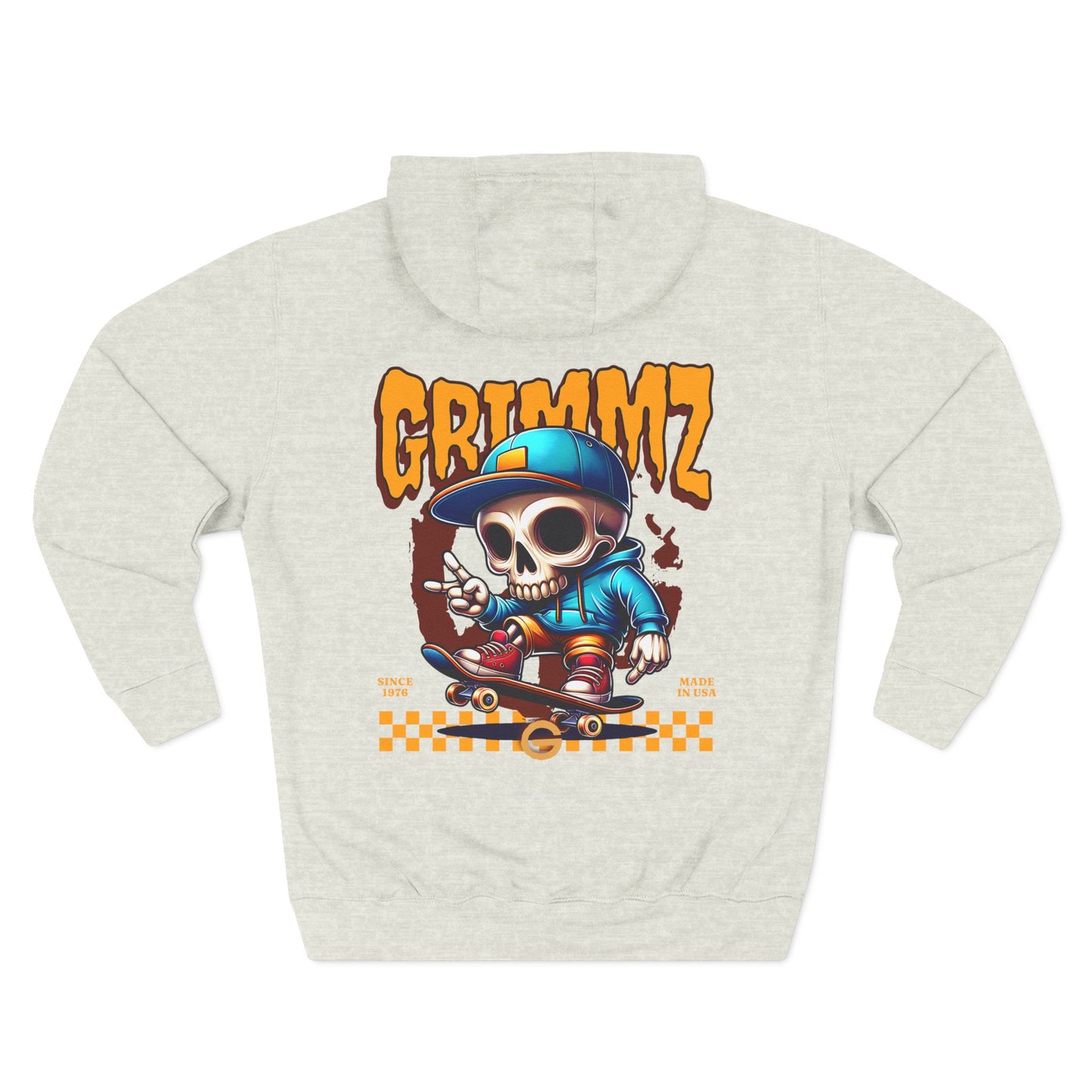 Weirdo Graphic Hoodie — Retro Skate Cartoon Fleece Pullover