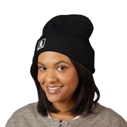 Classic Minimal Patch Knit Beanie