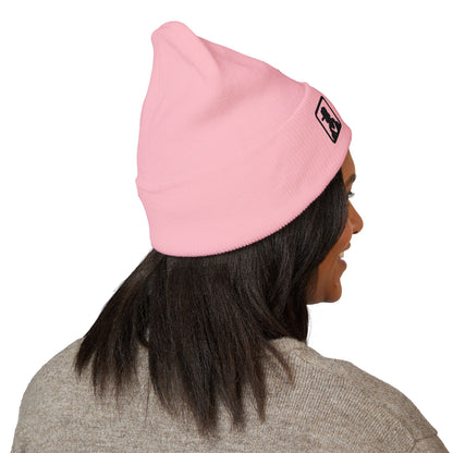 Embroidered Detective Silhouette Cuffed Beanie
