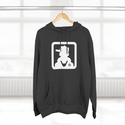 Minimal Square Logo Fleece Hoodie