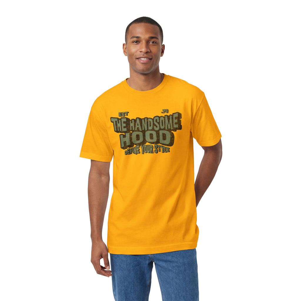 The Handsome Hood Tee — Vintage Military Green Graphic T-Shirt