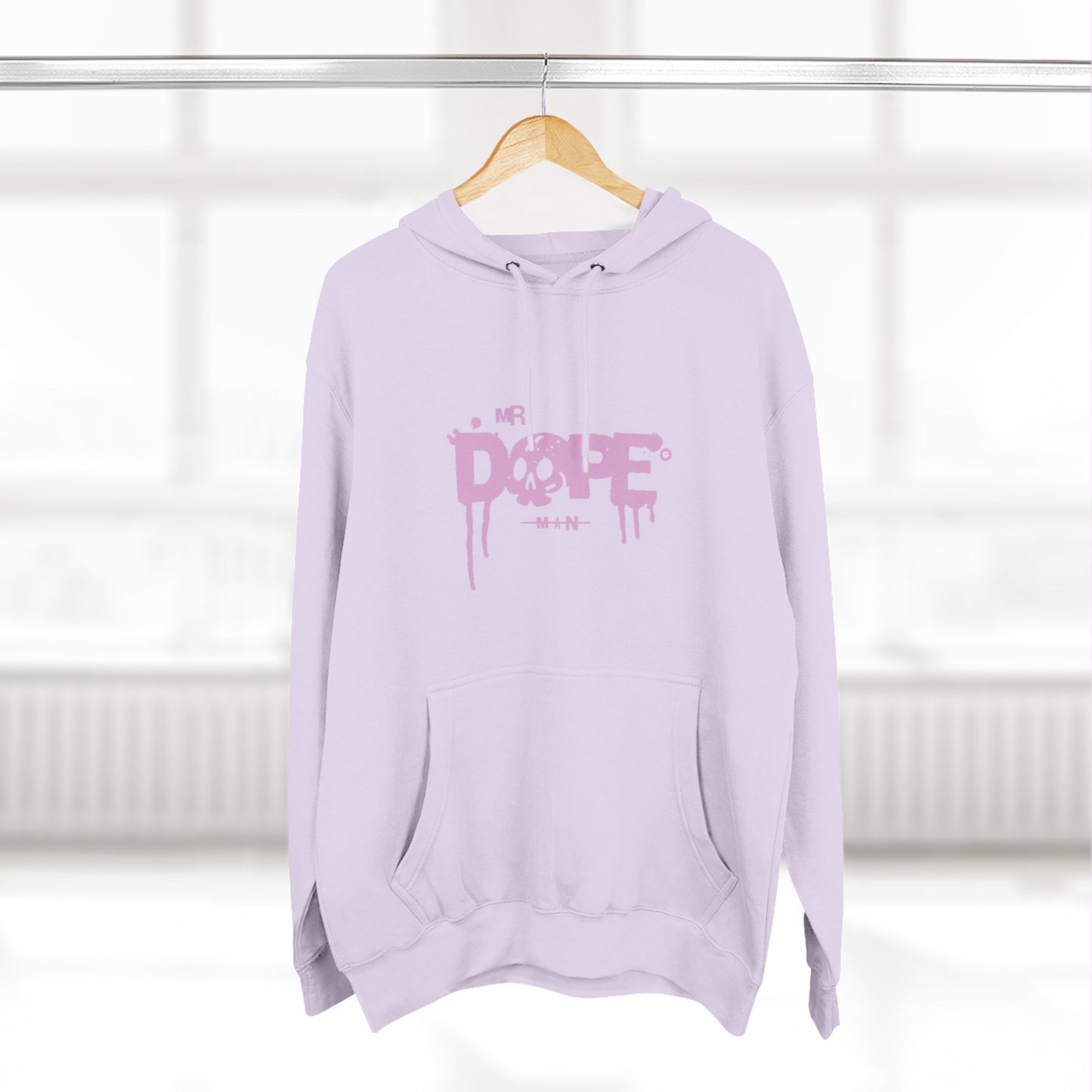 Dope Skull Graphic Hoodie Pink Drip Streetwear