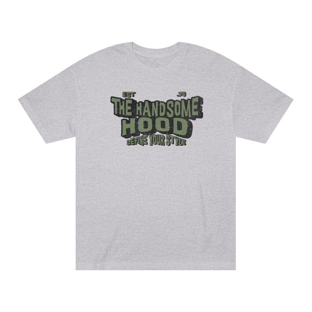 The Handsome Hood Tee — Vintage Military Green Graphic T-Shirt