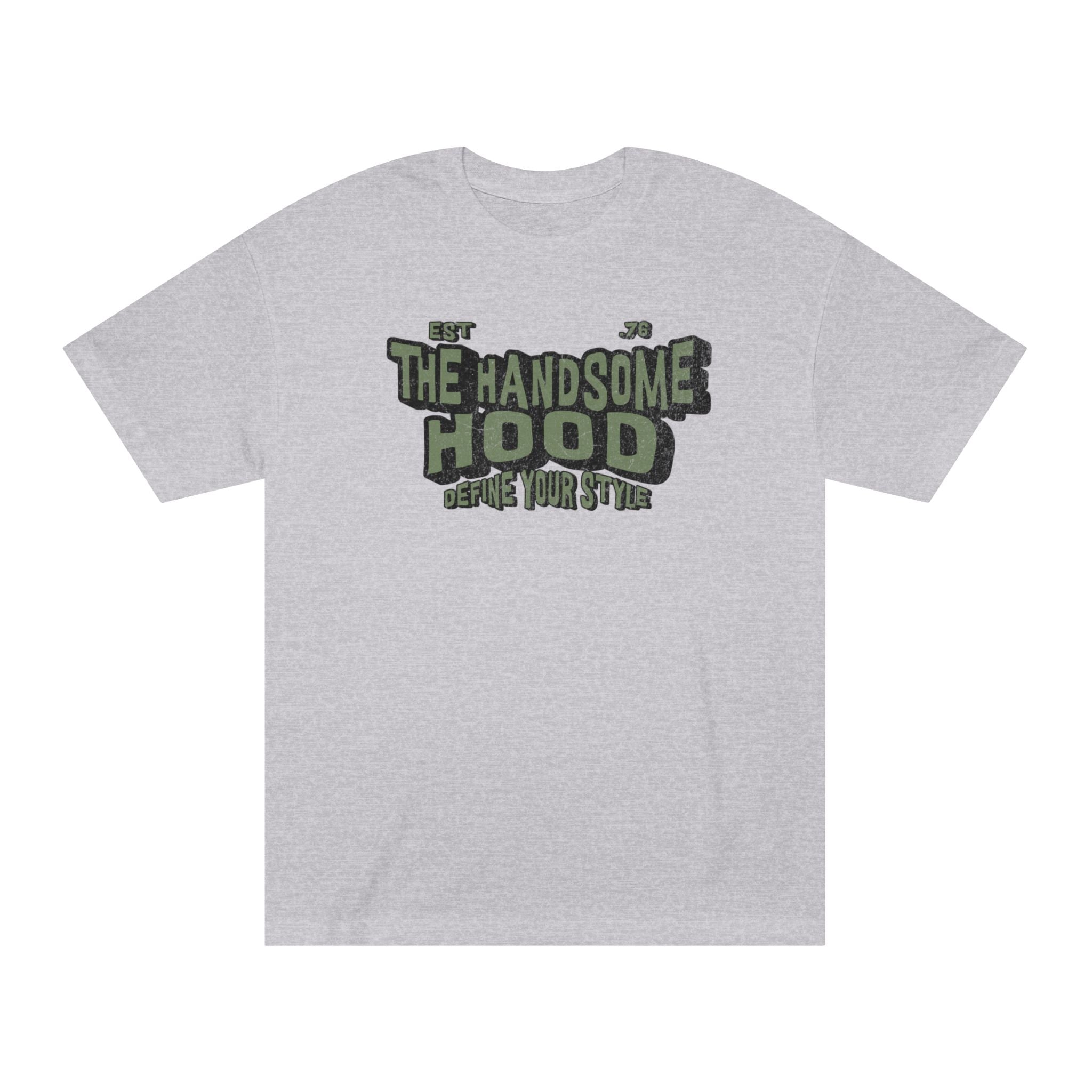 The Handsome Hood Tee — Vintage Military Green Graphic T-Shirt