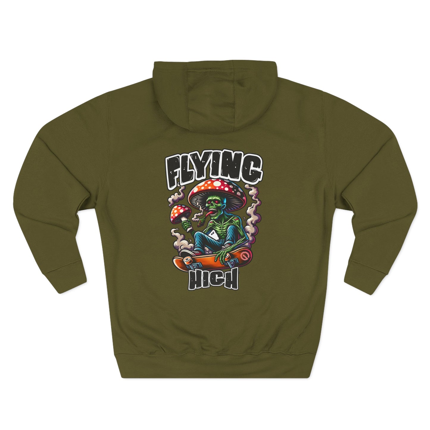 Flying High Mushroom Skateboard Hoodie