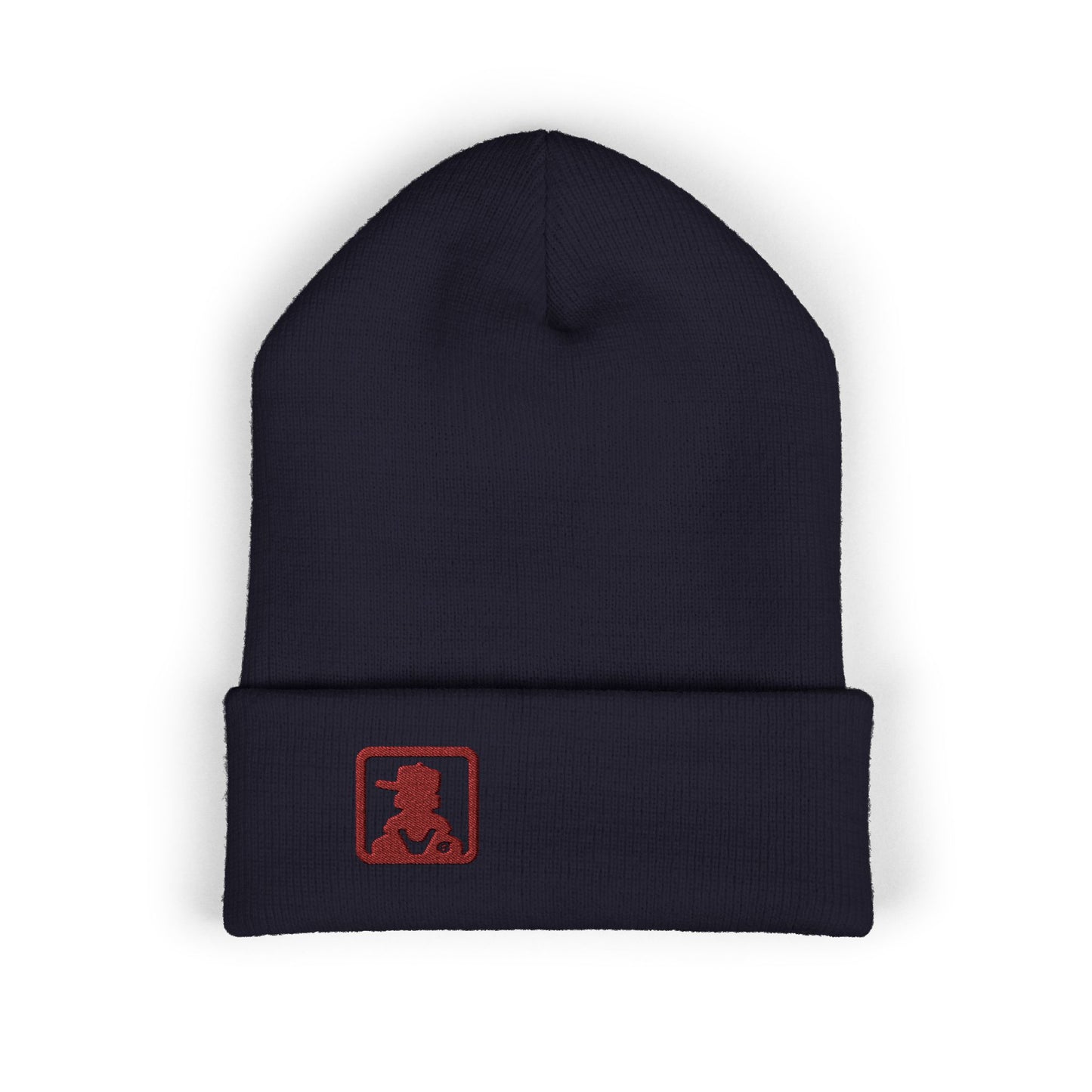 Minimalist Bear Patch Cuffed Beanie