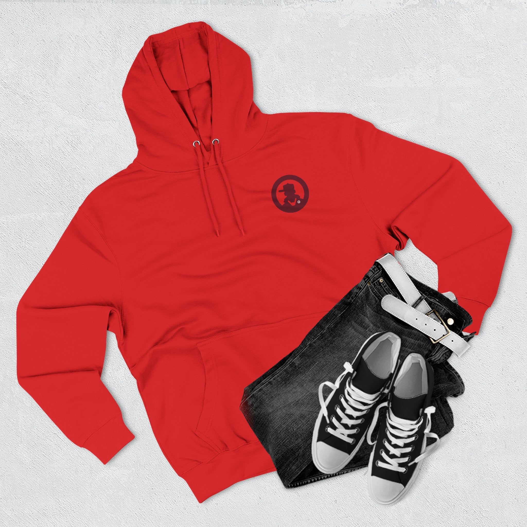 Skateboarders In Hell Graphic Hoodie — Retro Skate Circle Design