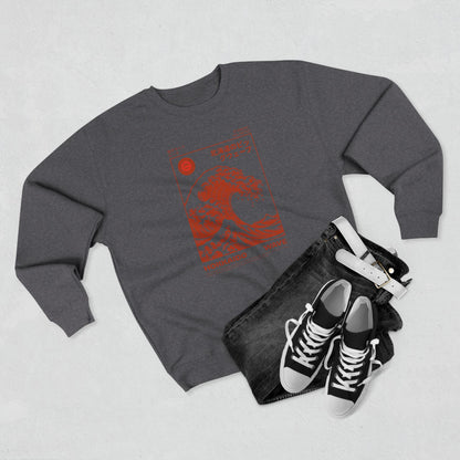 Hokkaido Wave Graphic Crewneck Sweatshirt