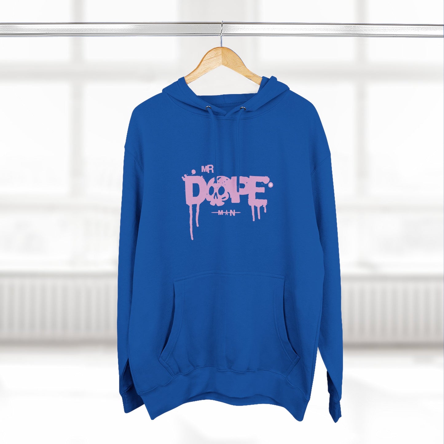 Dope Skull Graphic Hoodie Pink Drip Streetwear